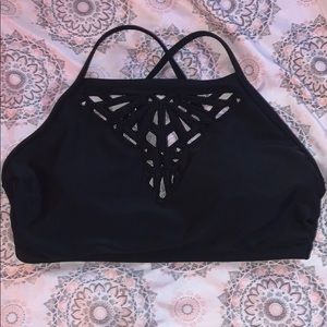 Black bathing suit top